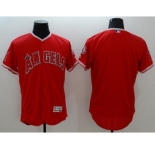 Men Los Angeles Angels Blank Majestic red Flexbase Authentic Collection Player Jersey