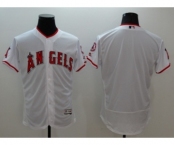 Men Los Angeles Angels Blank Majestic white Flexbase Authentic Collection Player Jersey