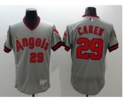 Men Los Angeles Angels Of Anaheim #29 Rod Carew Gray Flexbase Authentic Collection Cooperstown Stitched Jersey