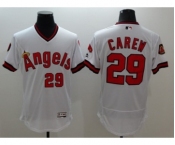 Men Los Angeles Angels Of Anaheim #29 Rod Carew White Flexbase Authentic Collection Cooperstown Stitched MLB Jersey
