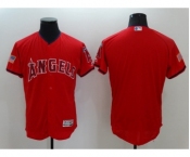 Men Los Angeles Angels of Anaheim Blank Majestic Red 2016 Independence Day Stars & Stripes Flex Base Team Jersey