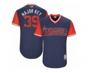 Men's 2017 Little League World Series Angels #39 Keynan Middleton Major Key Navy Jersey