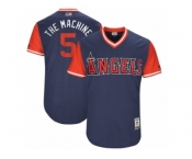 Men's 2017 Little League World Series Angels Albert Pujols #5 The Machine Navy Jersey