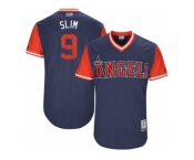 Men's 2017 Little League World Series Angels Cameron Maybin #9 Slim Navy Jersey