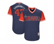 Men's 2017 Little League World Series Angels Garrett Richards #43 Garrrrrett Navy Jersey