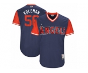 Men's 2017 Little League World Series Angels Kole Calhoun #56 Koleman Navy Jersey