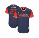 Men's 2017 Little League World Series Angels Mike Trout #27 Kiiiiid Navy Jersey