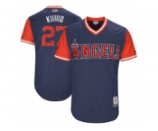 Men's 2017 Little League World Series Angels Mike Trout #27 Kiiiiid Navy Jersey