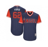Men's 2017 Little League World Series Angels Parker Bridwell #62 Pbrid Navy Jersey