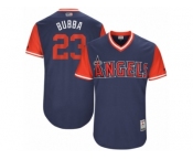Men's Los Angeles Angels Alex Meyer #23 Bubba Majestic Navy 2017 Players Weekend Authentic Jersey