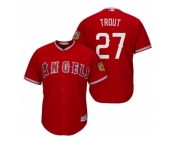 Men's Los Angeles Angels Of Anaheim #27 Mike Trout 2017 Spring Training Cool Base Stitched MLB Jersey
