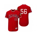 Men's Los Angeles Angels Of Anaheim #56 Kole Calhoun 2017 Spring Training Flex Base Authentic Collection Stitched Baseball Jersey
