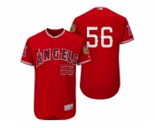 Men's Los Angeles Angels Of Anaheim #56 Kole Calhoun 2017 Spring Training Flex Base Authentic Collection Stitched Baseball Jersey