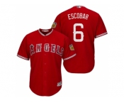 Men's Los Angeles Angels Of Anaheim #6 Yunel Escobar2017 Spring Training Cool Base Stitched MLB Jersey