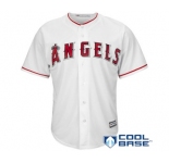 Men's Los Angeles Angels of Anaheim Blank Majestic White Road Cool Base Team Jerse