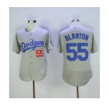 Men's Los Angeles Dodgers #55 Joe Blanton Majestic Grey Flexbase Authentic Collection Player Jersey