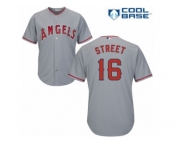 Men's Majestic Los Angeles Angels of Anaheim #16 Huston Street Authentic Grey Road Cool Base MLB Jersey