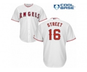 Men's Majestic Los Angeles Angels of Anaheim #16 Huston Street Authentic White Home Cool Base MLB Jersey