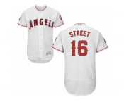 Men's Majestic Los Angeles Angels of Anaheim #16 Huston Street White Flexbase Authentic Collection MLB Jersey
