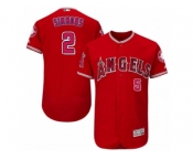 Men's Majestic Los Angeles Angels of Anaheim #2 Andrelton Simmons Red Flexbase Authentic Collection MLB Jersey