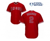 Men's Majestic Los Angeles Angels of Anaheim #2 Andrelton Simmons Replica Red Alternate Cool Base MLB Jersey