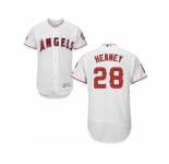 Men's Majestic Los Angeles Angels of Anaheim #28 Andrew Heaney White Flexbase Authentic Collection MLB Jersey