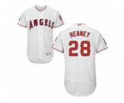 Men's Majestic Los Angeles Angels of Anaheim #28 Andrew Heaney White Flexbase Authentic Collection MLB Jersey