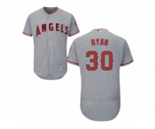 Men's Majestic Los Angeles Angels of Anaheim #30 Nolan Ryan Grey Flexbase Authentic Collection MLB Jersey