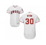 Men's Majestic Los Angeles Angels of Anaheim #30 Nolan Ryan White Flexbase Authentic Collection MLB Jersey