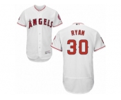 Men's Majestic Los Angeles Angels of Anaheim #30 Nolan Ryan White Flexbase Authentic Collection MLB Jersey