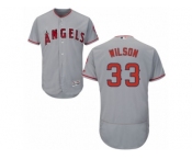 Men's Majestic Los Angeles Angels of Anaheim #33 C.J. Wilson Grey Flexbase Authentic Collection MLB Jersey