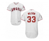 Men's Majestic Los Angeles Angels of Anaheim #33 C.J. Wilson White Flexbase Authentic Collection MLB Jersey
