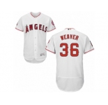 Men's Majestic Los Angeles Angels of Anaheim #36 Jered Weaver White Flexbase Authentic Collection MLB Jersey