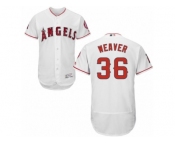 Men's Majestic Los Angeles Angels of Anaheim #36 Jered Weaver White Flexbase Authentic Collection MLB Jersey