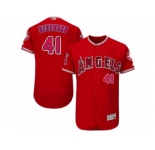 Men's Majestic Los Angeles Angels of Anaheim #41 Frank Herrmann Red Flexbase Authentic Collection MLB Jersey