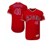 Men's Majestic Los Angeles Angels of Anaheim #41 Frank Herrmann Red Flexbase Authentic Collection MLB Jersey