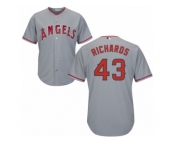 Men's Majestic Los Angeles Angels of Anaheim #43 Garrett Richards Authentic Grey Road Cool Base MLB Jersey