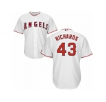 Men's Majestic Los Angeles Angels of Anaheim #43 Garrett Richards Replica White Home Cool Base MLB Jersey