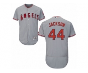 Men's Majestic Los Angeles Angels of Anaheim #44 Reggie Jackson Grey Flexbase Authentic Collection MLB Jersey