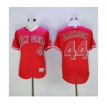 Men's Majestic Los Angeles Angels of Anaheim #44 Reggie Jackson Red Flexbase Authentic Collection MLB Jersey
