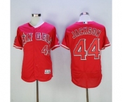 Men's Majestic Los Angeles Angels of Anaheim #44 Reggie Jackson Red Flexbase Authentic Collection MLB Jersey