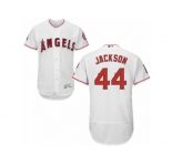Men's Majestic Los Angeles Angels of Anaheim #44 Reggie Jackson White Flexbase Authentic Collection MLB Jersey
