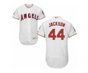 Men's Majestic Los Angeles Angels of Anaheim #44 Reggie Jackson White Flexbase Authentic Collection MLB Jersey