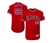 Men's Majestic Los Angeles Angels of Anaheim #56 Kole Calhoun Red Flexbase Authentic Collection MLB Jersey
