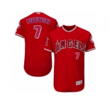 Men's Majestic Los Angeles Angels of Anaheim #7 Cliff Pennington Red Flexbase Authentic Collection MLB Jersey