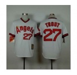 mlb jerseys los angeles angels #27 trout white[1980 m&n]