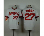 mlb jerseys los angeles angels #27 trout white[1980 m&n]