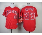 mlb jerseys los angeles angels #33 wilson red