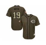 Cincinnati Reds #19 Joey Votto Green Salute to Service Stitched MLB Jersey