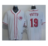 Cincinnati Reds #19 Joey Votto White New Cool Base Stitched Baseball Jersey